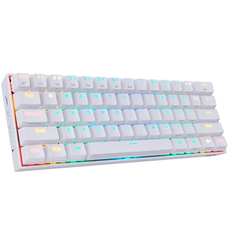 Teclado Gamer Mecanico Inalambrico Redragon Draconic K530 Outemu Brown  Blanco