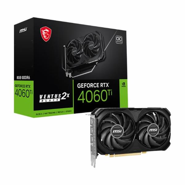 PLACA DE VIDEO MSI RTX 4060 TI VENTUS 2X 8GB OC GDDR6