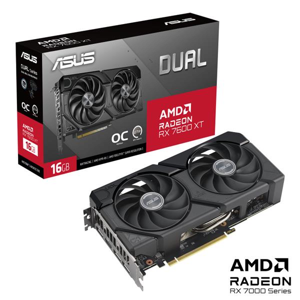 PLACA DE VIDEO AMD RADEON ASUS RX 7600 XT DUAL OC 16GB GDDR6