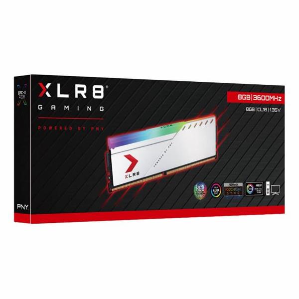 MEMORIA RAM PNY XLR8 GAMING EPIC-X SILVER 8GB 3600MHZ RGB DDR4