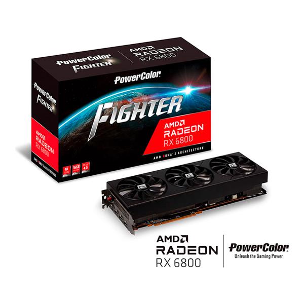 Placa de Video Power Color Radeon Rx 6800 Fighter 16GB GDDR6