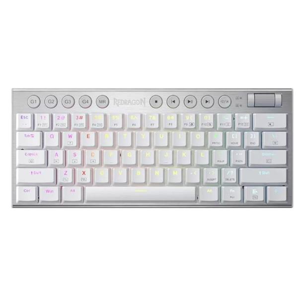 TECLADO MECANICO INALAMBRICO REDRAGON K632 HORUS MINI WHITE RGB RED SWITCHES - INGLES