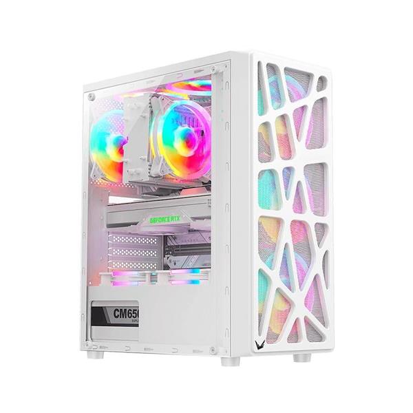Gabinete Gamer Formula V MANA White - 4 Fan RGB