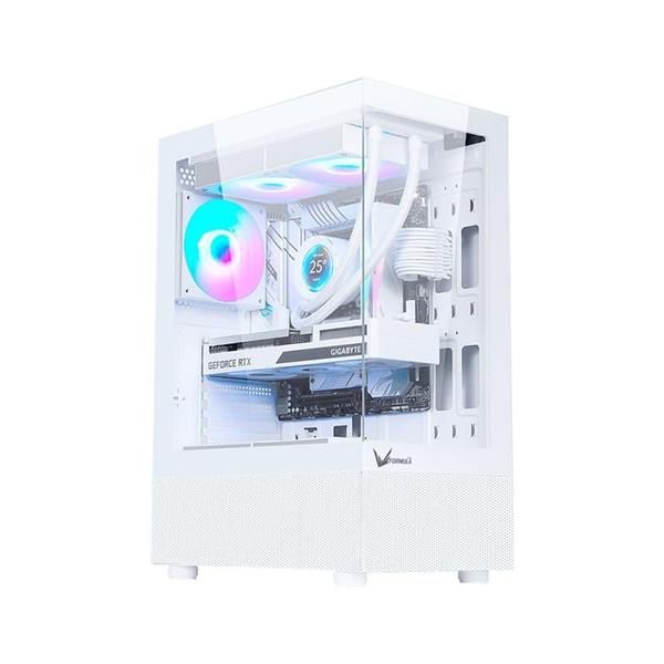 GABINETE GAMER FORMULA V CRYSTAL Z1+ WHITE 3 FAN FRGB