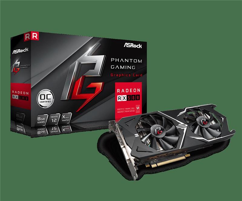 OUTLET -ASRock RX580 8G OC Phantom Gaming D - 6 MESES DE GARANTIA