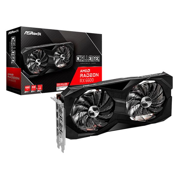 PLACA DE VIDEO ASROCK AMD RADEON CHALLENGER D RX 6600 8GB GDDR6
