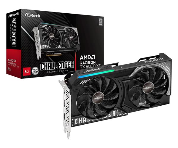 PLACA DE VIDEO AMD RADEON ASROCK RX 9060 XT CHALLENGER OC 8GB GDDR6