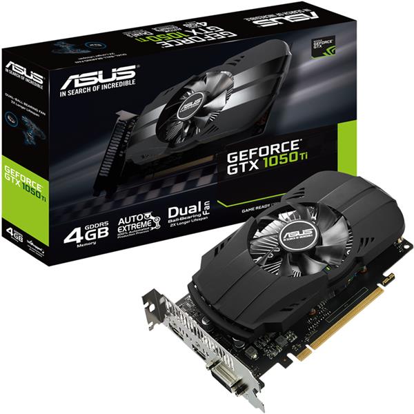Placa de Video Asus Nvidia Geforce GTX 1050 Ti Phoenix 4GB GDDR5