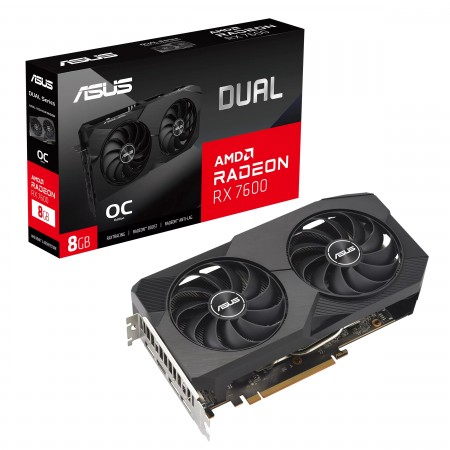 Placa de Video AMD RADEON Asus RX 7600 DUAL OC 8GB