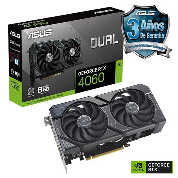 PLACA DE VIDEO ASUS NVIDIA® GEFORCE RTX™ 4060 DUAL 8GB OC GDDR6