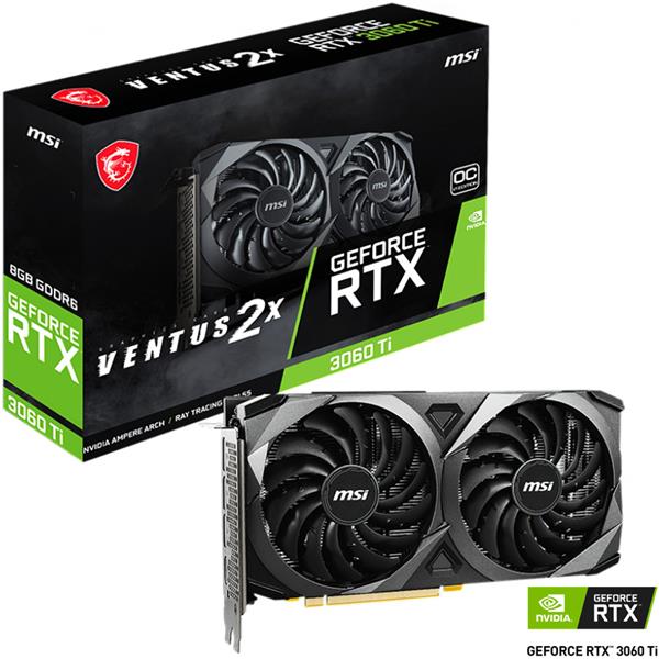 Placa de Video MSI RTX 3060 Ti Ventus 2X 8GB GDDR6