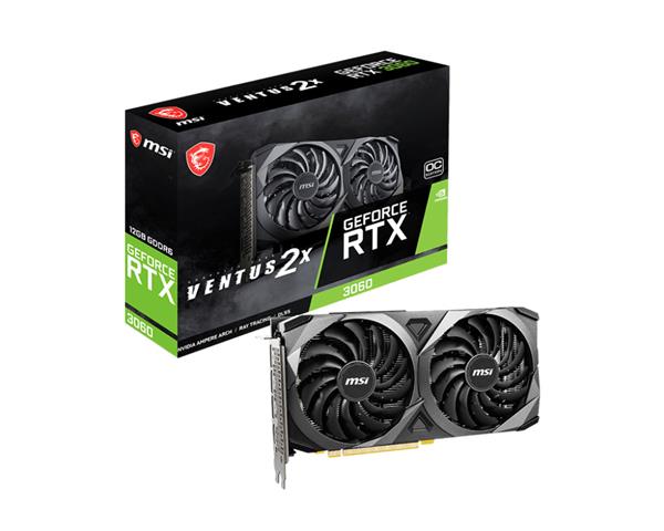 Placa de Video MSI RTX 3060 Ventus 2X 12GB GDDR6 O