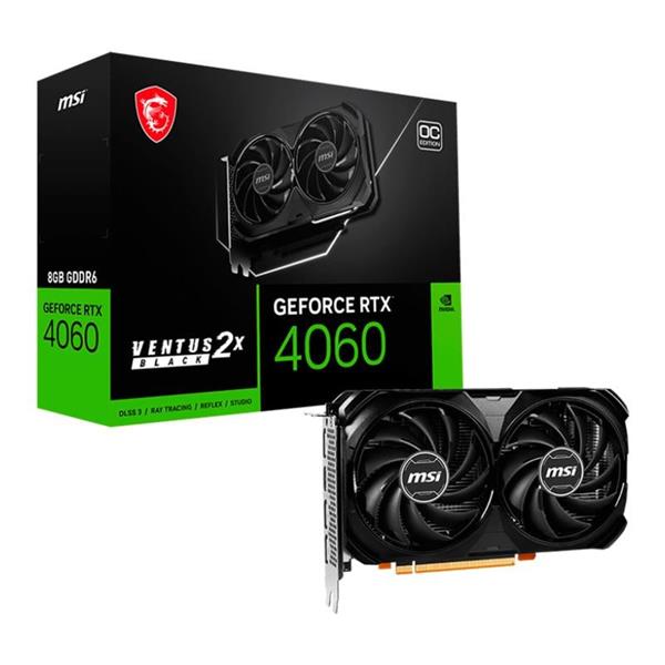 Placa de Video MSI RTX 4060 Ventus 2X Black 8GB GD
