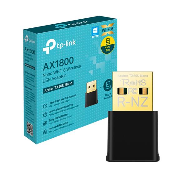 Adaptador USB Tp-Link Archer TX20U NANO AX1800 Dual Band 2.4Ghz 5.8Ghz