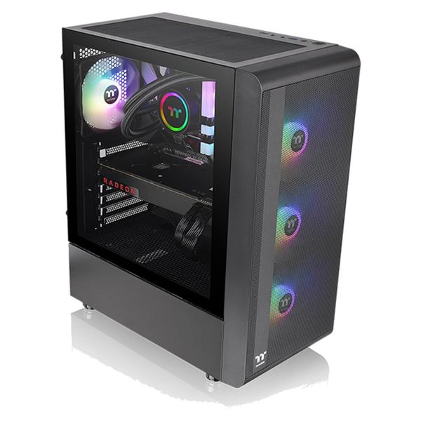 Gabinete Thermaltake S200 TG Black ARGB Fan x4