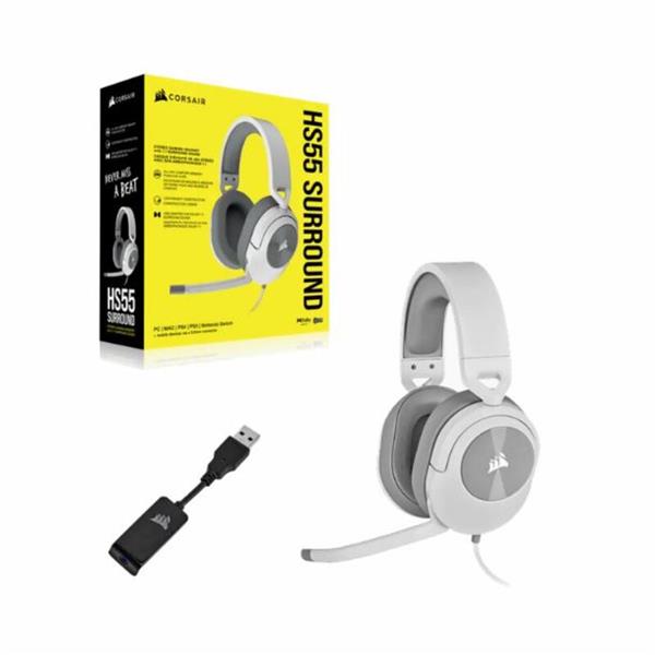 Auricular Corsair HS55 Gaming Surround 7.1 White
