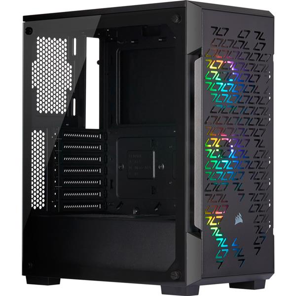 Gabinete Corsair 220T RGB Tempered Glass Mid-Tower Smart ICUE Black