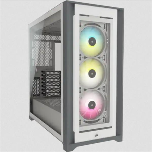Gabinete Corsair FRAME 4000D RS 3Fan TG White