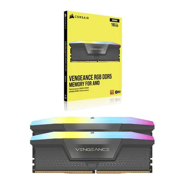 MEMORIA RAM CORSAIR VENGEANCE RGB BLACK 32GB (2X16GB) 5600 MHZ DDR5 C40