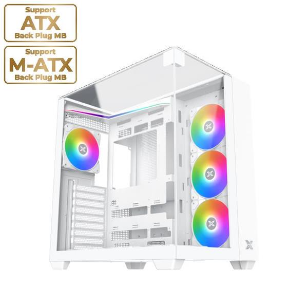 Gabinete Xigmatek Aqua V Arctic 7 Fan Edition - ARGB