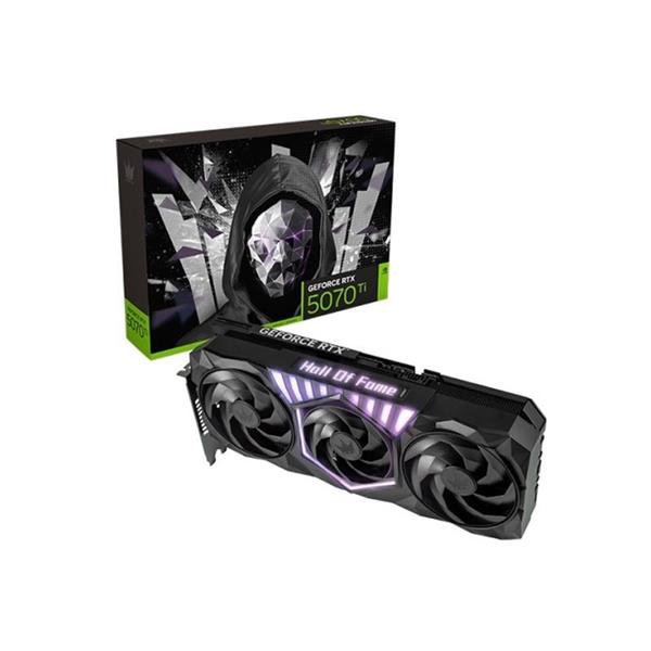 PLACA DE VIDEO GALAX NVIDIA GEFORCE RTX 5070 TI HOF GAMING 16GB GDDR7 1 CLICK OC - BLACK