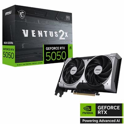 PLACA DE VIDEO MSI NVIDIA GEFORCE RTX 5050 VENTUS 2X 8GB OC GDDR6