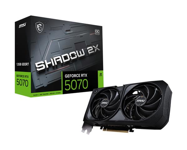 Placa de Video Msi Nvidia Geforce Rtx 5070 Shadow X2 12gb Oc Gddr7