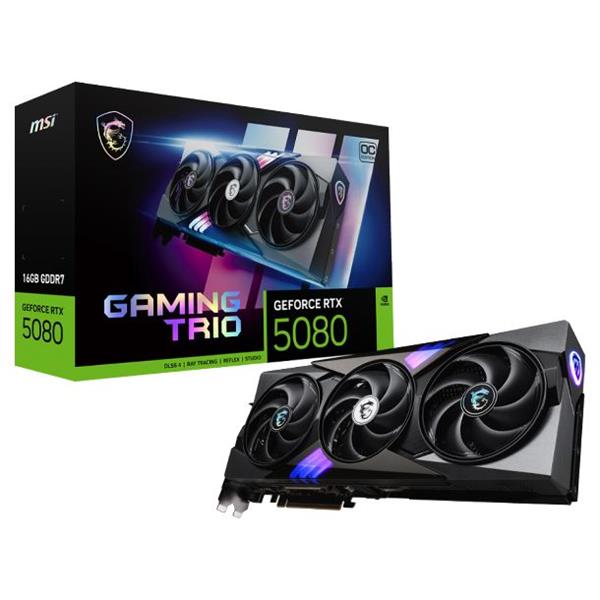 Placa de Video Msi Nvidia Geforce Rtx 5080 Gaming Trio Oc 16gb Gddr7