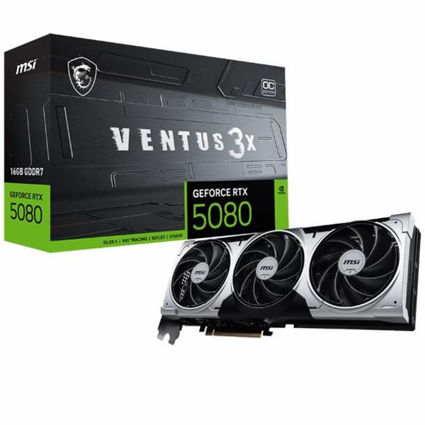 Placa de Video Msi Nvidia Geforce Rtx 5080 Ventus X3 16gb Oc Plus Gddr7
