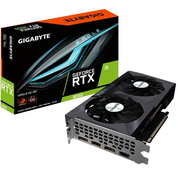 Placa de Video Gigabyte GeForce RTX 3050 EAGLE OC 8G GDDR6 LHR