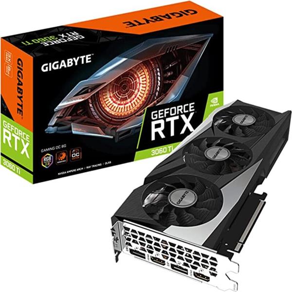 Placa de Video Gigabyte GeForce RTX 3060 TI 8GB GAMING OC GDDR6