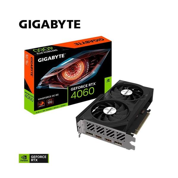 PLACA DE VIDEO GIGABYTE NVIDIA GEFORCE RTX 4060 WINDFORCE OC 8GB GDDR6 (SUPERIOR A RTX 3060)