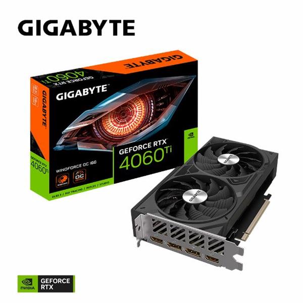 PLACA DE VIDEO GIGABYTE GEFORCE RTX 4060 TI WINDFORCE OC 8GB GDDR6