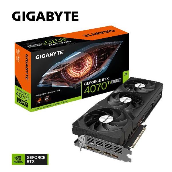 PLACA DE VIDEO GIGABYTE NVIDIA GEFORCE RTX 4070 TI SUPER WINDFORCE MAX OC 16GB GDDR6X