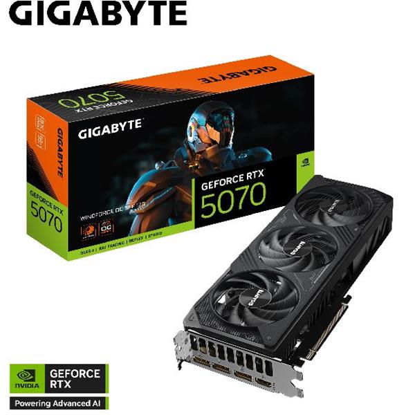 Placa de Video Gigabyte Nvidia Geforce RTX 5070 WINDFORCE OC SFF 12GB GDDR7