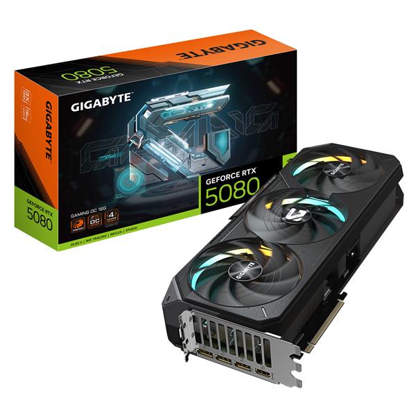 Placa de Video Nvidia Geforce Gigabyte RTX 5080 GAMING OC 16GB GDDR7