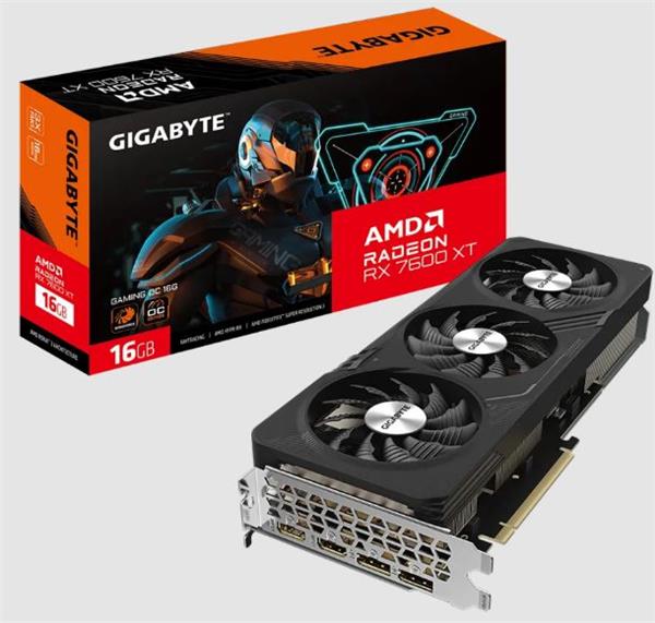 Placa de Video AMD RADEON Gigabyte RX 7600 XT Gaming OC 16GB GDDR6