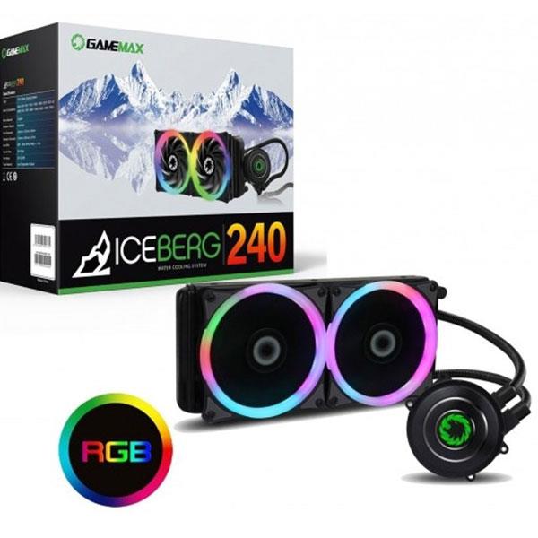 Cpu Water Cooler 240mm Gamemax Iceberg 240 Rainbow