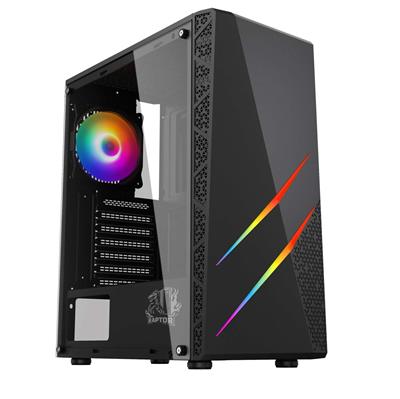 Gabinete Raptor Blaze Force TG Mid-Tower RGB Fan x1 w/button control