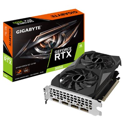 Placa de Video Gigabyte NVIDIA GeForce RTX 3050 Windforce OC V2 6GB GDDR6