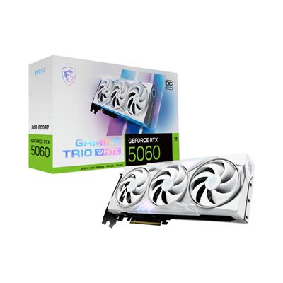 PLACA DE VIDEO MSI NVIDIA GEFORCE RTX 5060 GAMING TRIO OC WHITE 8GB GDDR7
