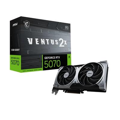 PLACA DE VIDEO MSI NVIDIA GEFORCE RTX 5070 VENTUS 2X 12GB OC GDDR7 BLACK