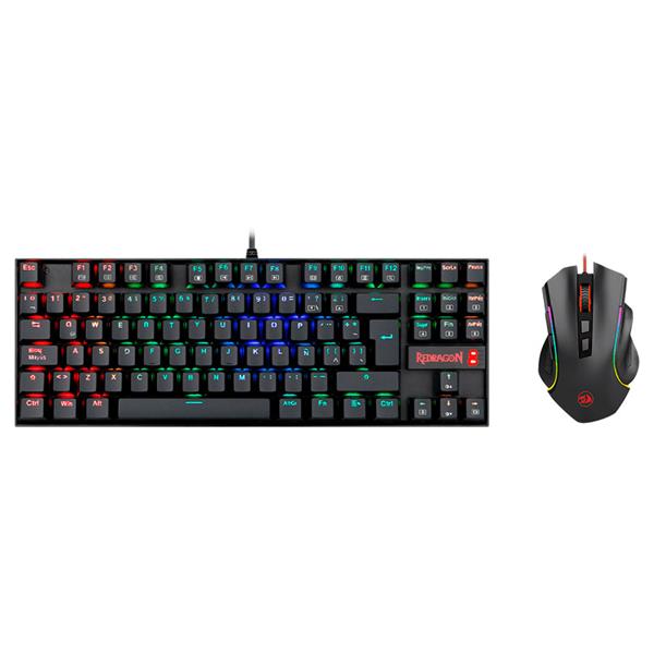 Combo Redragon K552RGB-BA-SP Teclado Kumara RGB y Mouse Griffin RGB