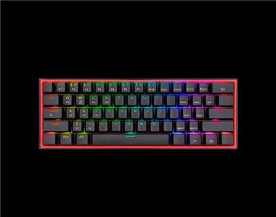Teclado Mecanico 60% Redragon Fizz Pro K616 Black RGB Red Switches