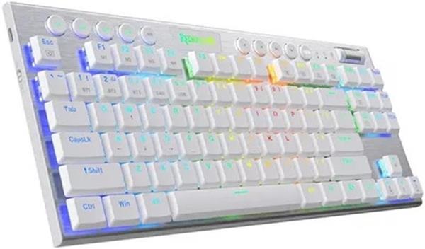 Teclado Mecanico Redragon K622 Horus TKL White RGB Red Switches - Español