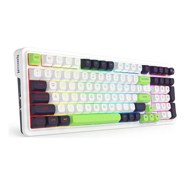 Teclado Mecanico Redragon Eisa K686WBG RGB MAX Switch Red Wired/BT - Gris
