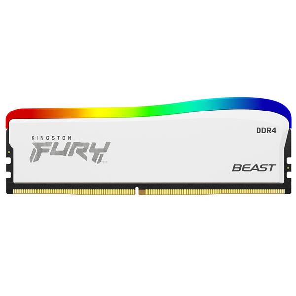 MEMORIA RAM KINGSTON FURY BEAST WHITE RGB 16GB 3200 MHZ DDR4