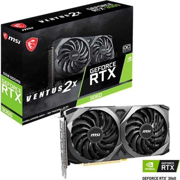 Placa de Video MSI GeForce RTX 3060 Ventus 2X 12GB