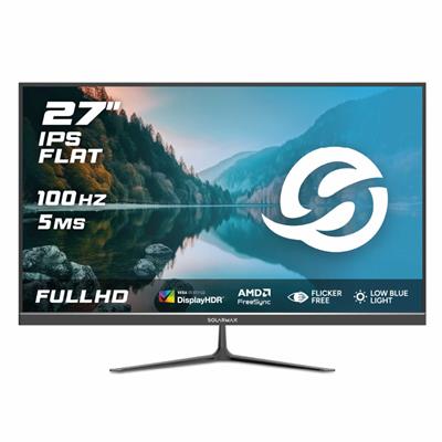 MONITOR SOLARMAX 27 100 HZ IPS FRAMELESS FHD HDMI VGA