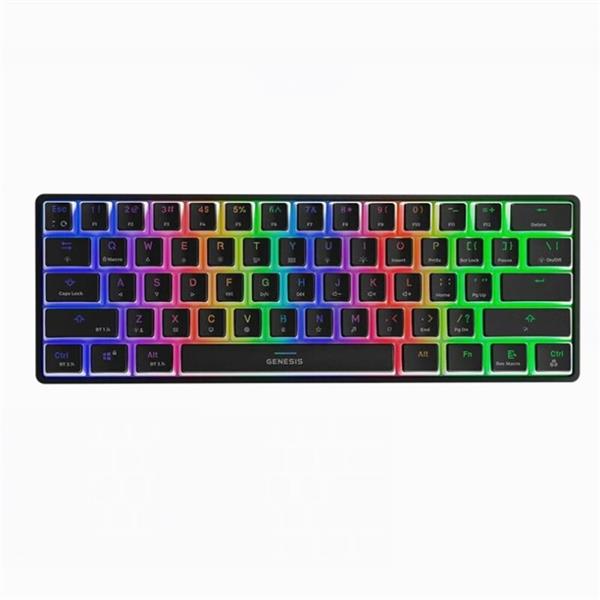 Teclado Mecanico 60% Genesis Thor 660 Wireless RGB Gateron Red Switches